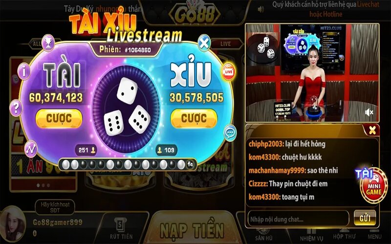 Tài xỉu livestream go88 là một loại hình biến tấu từ trò chơi tài xỉu